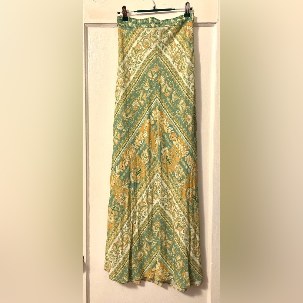 NWT Spell Madame Peacock Maxi Skirt MEDIUM (M)